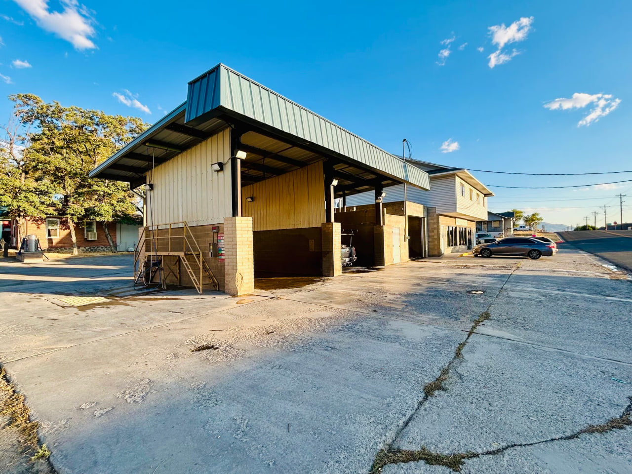 Car wash and apartments